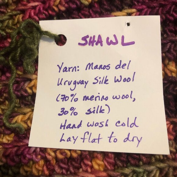 Handmade Shawlette – Manos del Uruguay Merino Silk Blend Yarn - Picture 3 of 3